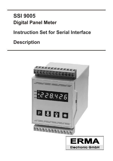 SSI 9005 - ERMA - Electronic GmbH