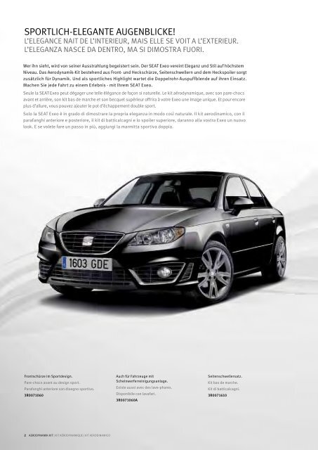 SEAT Exeo Zubehör | Accessoires | Accessori