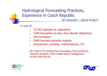 Hydrological Forecasting Practices, Experience in Czech ... - NVE