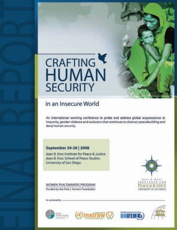 Crafting Human Security in an Insecure World - Global Justice Center