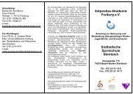 Adipositas Akademie Flyer - Plattform Ernährung und Bewegung