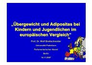 Ã¢ÂÂÃÂbergewicht und Adipositas bei Kindern und Jugendlichen im ...