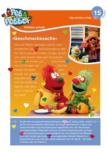 Geschmackssache« - Plattform Ernährung und Bewegung