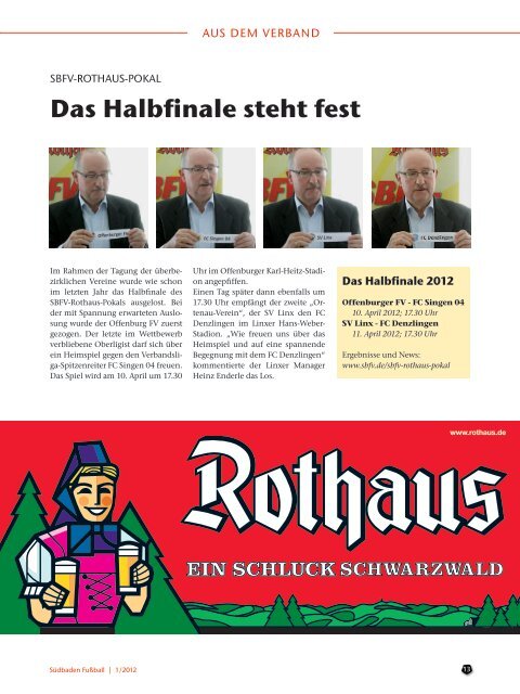 Ausgabe 1 | Februar 2012 - SBFV