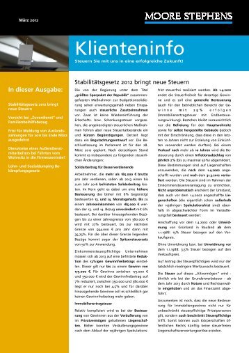 Klienteninfo 03-2012 (285KiB) - Schwarz & Kallinger