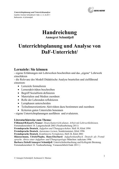 Handreichung