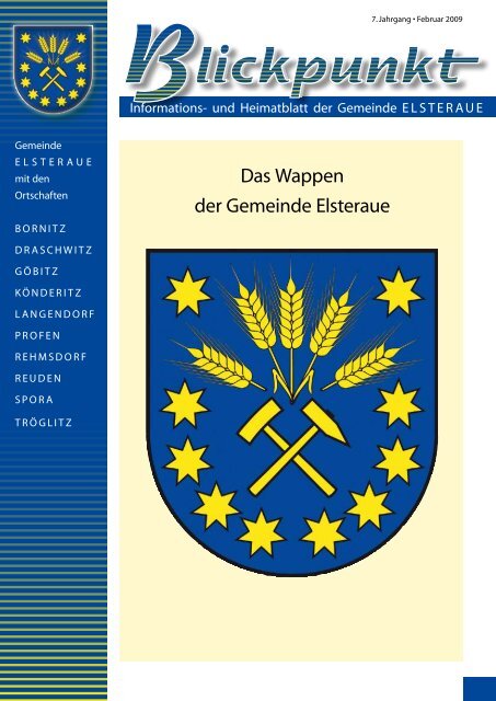 Blickpunkt, Ausgabe 1/2009 - Gemeinde Elsteraue