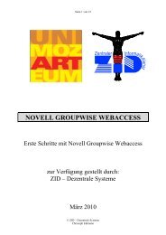 NOVELL GROUPWISE WEBACCESS - Mozarteum