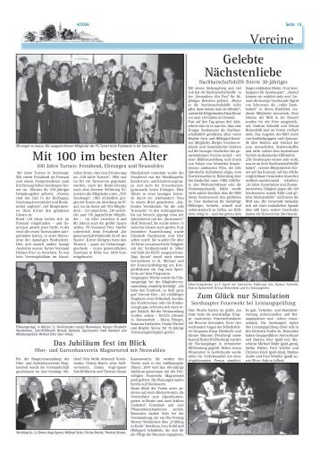 Vereine - Dorfzeitung Seeshaupt