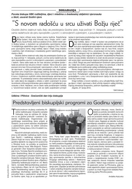 Pogledajte Zvona u PDF obliku - Riječka nadbiskupija