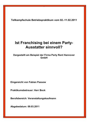 Bericht von Fabian Passow - Tellkampfschule