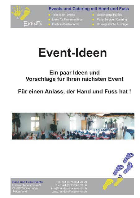 Event-Ideen - Hand und Fuss Events