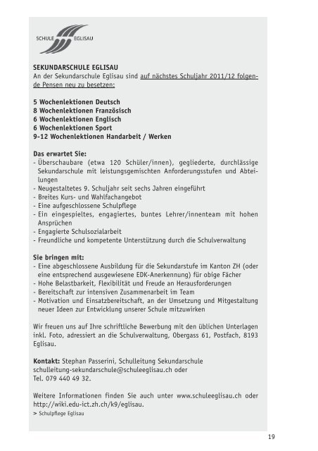 mibla 5/11 - Gemeinde Eglisau