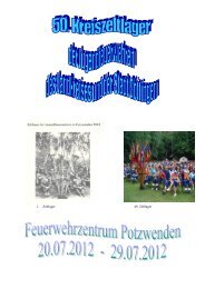 50. Kreiszeltlager vom 20.07. – 29. 07. 2012 im Feuerwehrzentrum ...