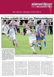 Pauline schießt SC Verl zur Titelverteidigung - Strenge-Cup 2012