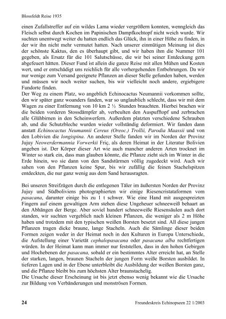 Freundeskreis Echinopseen Informationsbrief 34