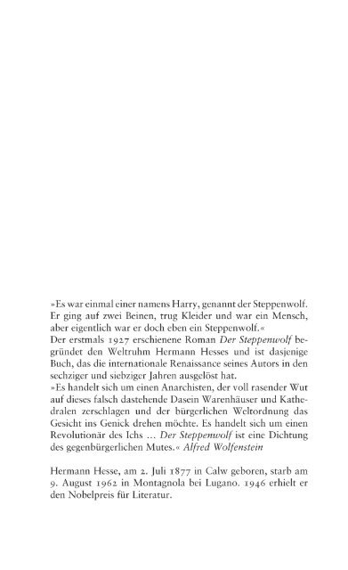 Der Steppenwolf - eBook.de