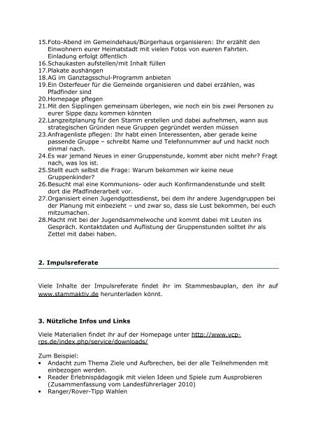 Zusammenfassung des Stammesführerkongresses