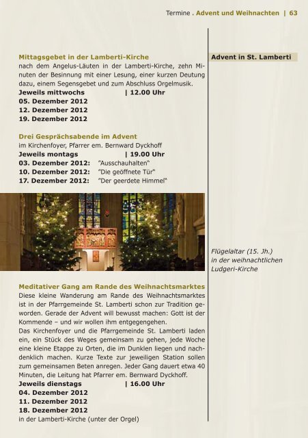 Pfarrmitteilungen Weihnachten 2012 - St. Lamberti