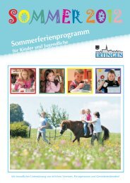 Sommerferienprogramm fürKinder undJugendliche - Ertingen
