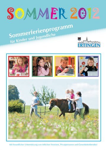 Sommerferienprogramm fürKinder undJugendliche - Ertingen