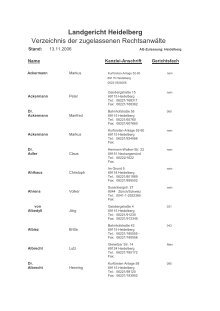 Gerichtsfachliste 01-2011-ohne E-mail - Kölner Anwaltverein