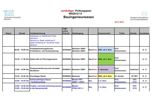 Bauingenieurwesen - Fakultät für Bauingenieur- und ...