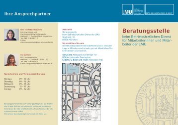 Flyer der Beratungsstelle - Ludwig-Maximilians-Universität München