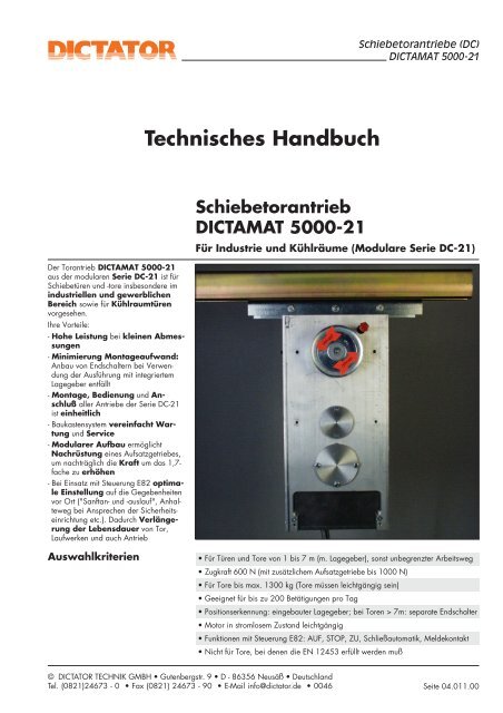 Technisches Handbuch - Dictator
