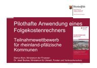 Pilothafte Anwendung eines Folgekostenrechners