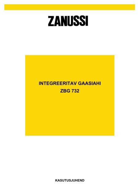INTEGREERITAV GAASIAHI ZBG 732 - Electrolux-ui.com
