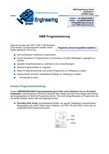 HBB Programmierung - HBB Engineering GmbH