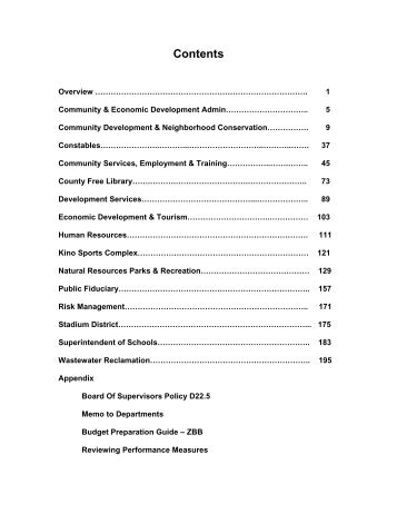 ZBB FY 2009/2010 Summary Report - Pima County