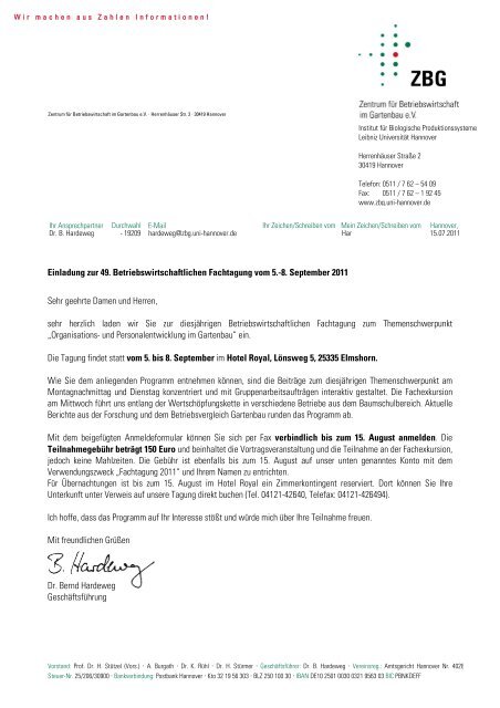 ZBG e.V. - Zentrum für Betriebswirtschaft im Gartenbau eV - Leibniz ...