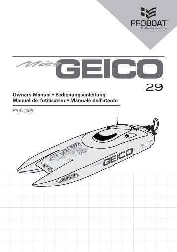 Owners Manual • Bedienungsanleitung Manuel de l ... - Pro Boat