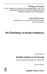Die Überleitung von Rechtsverhältnissen - Wolfgang Wiegand