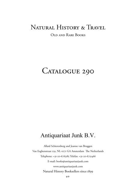 Old and Rare Books - Antiquariaat Junk