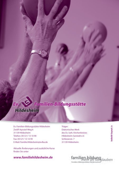 2013Programm - Evangelische Familienbildungsstätte Hildesheim