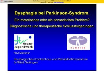 Dysphagie bei Parkinson-Syndrom. - Dysphagie - Netzwerk - Südwest