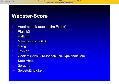 Dysphagie bei Parkinson-Syndrom. - Dysphagie - Netzwerk - Südwest