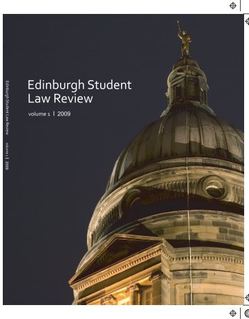Edinburgh Student Law Review - 2009 Volume 1, Issue