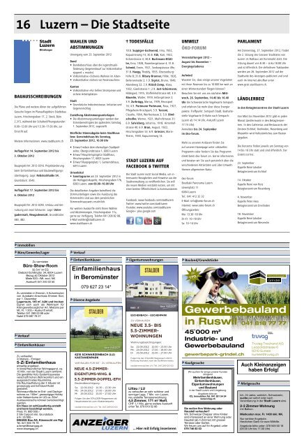 Anzeiger Luzern, Ausgabe 38, 19. September 2012