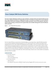 Cisco Catalyst 2940 Series Switches - ESC Electronic Service Center