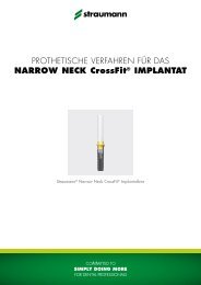 Straumann ® Narrow Neck CrossFit ® Implantatlinie - Institut ...