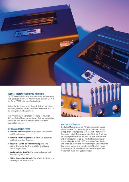 Datenblatt Printronix P7000 Serie - ESC Barcode GmbH