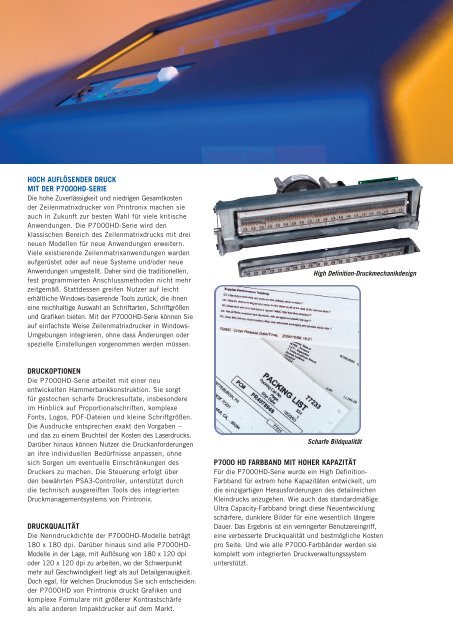 Datenblatt Printronix P7000 Serie - ESC Barcode GmbH