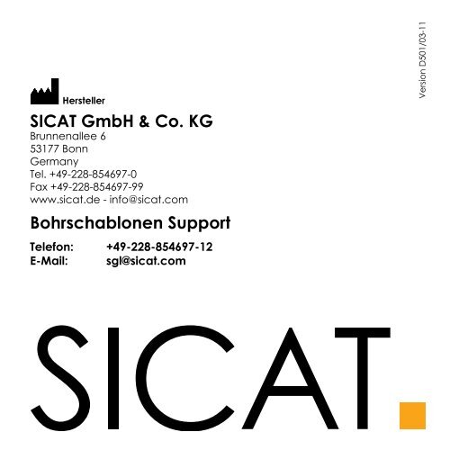 SICAT Bohrschablonen