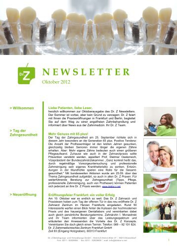 Download Newsletter Oktober 2012 - Dr.Z