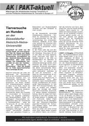 Tierversuche an Hunden - Politischer Arbeitskreis für Tierrechte in ...