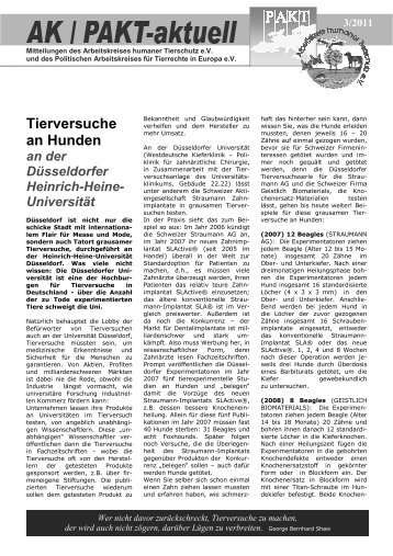 Tierversuche an Hunden - Politischer Arbeitskreis für Tierrechte in ...